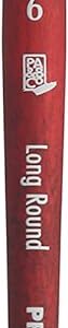 Princeton Velvetouch, Series 3950, Paint Brush for Acrylic, Oil and Watercolor, Long Round, 6