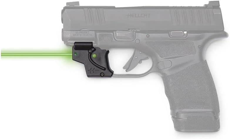 Viridian E Series Green Laser Sight for Springfield Hellcat, Gun Sight with Ambidextrous On and Off Switch, Black
