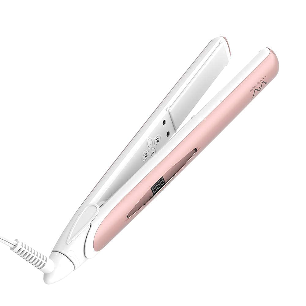 Flat Iron Hair Straightener Professional 2 in 1 Curling Iron and Straightener Ceramic Coating Panel 1 Inch Straightener Temperature Adjustment 284-446 °F - Image 2