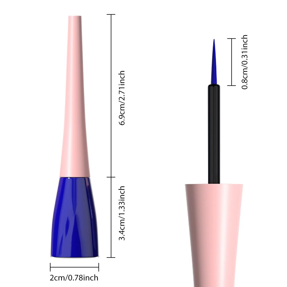 EVPCT 1Pcs Dark Blue Waterproof Liquid Eyeliner for Women's Winged Eye Looks - Image 6