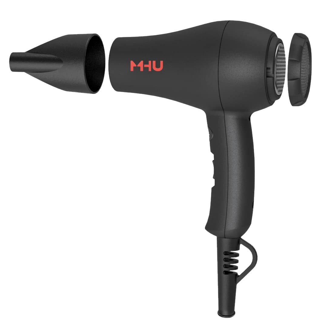Mini Travel Hair Dryer 1000 Watts for RV & Pouring Art Lightweight Ceramic Ionic Blow Dryer Compact Size Plus Concentrator Black - Image 7