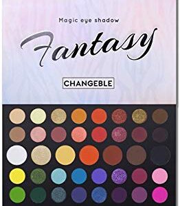 40 Colors High Pigmented Shimmer Matte Eyeshadow Makeup Palette Full Spectrum Artist Glitter Metallic Waterproof Creamy Blendable Eye Shadow Cosmetics (Color 1)