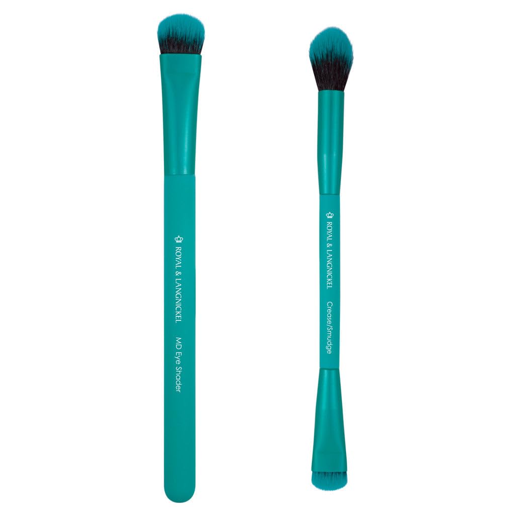 EZGlam Duo Smoky Eye Makeup Brush Kit – Dual-Ended Eye Brushes for Blending & Defining, Vegan & Cruelty-Free
