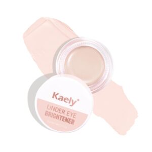 Kaely under Eye Brightener, Conceal Brighten Dark Circles, Color Correcting Pot Concealer for Dark Circles, corrector de ojeras, Waterproof, Vegan Makeup & Cruelty-Free, 03 Ivory White Shimmer