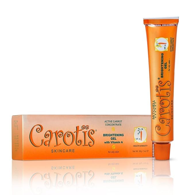 Gel Illuminator, 1 oz Liquid, Fades Dark Spots: Underarm, Facial, Knees, Body, Feet, Hands, Even Skin Tone, with Carrot Oil & Alpha Arbutin, Carotids Toothpaste, Whitening & Anti-Dandruff