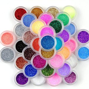 45 Colors Eyeshadow Makeup Nail Art Pigment Glitter Dust Powder Set