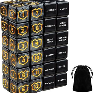 48 Pieces MTG Counter Keyword Counters life Counter Tokens Dice Buff Tokens Compatible with Magic Card Game Accessories CCG Creature Stats (Classic, 48)