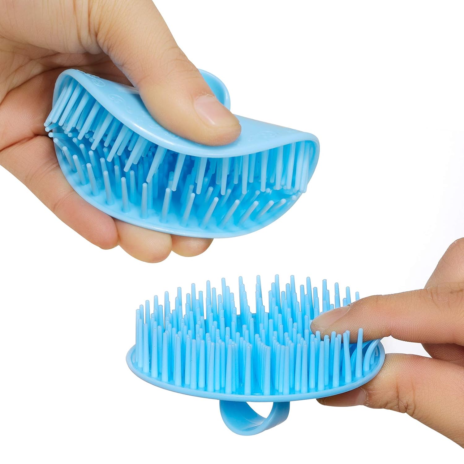 4Pack Hair Scalp Exfoliator Brush Dandruff Cleaning brush, Flexible Scalp Massager, Shower Shampoo Brush for Home, Office, Travel and Pets - Image 3