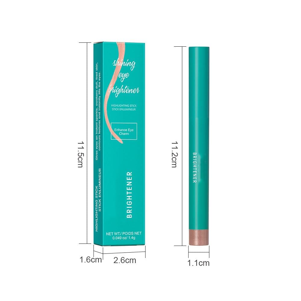 4Pcs Eyeshadow Stick, Eye shadow Brightener Stick Glitter Highlighter Makeup Eye Liner, Shimmer Creamy Long Lasting Eye Makeup. (4 colors) - Image 3