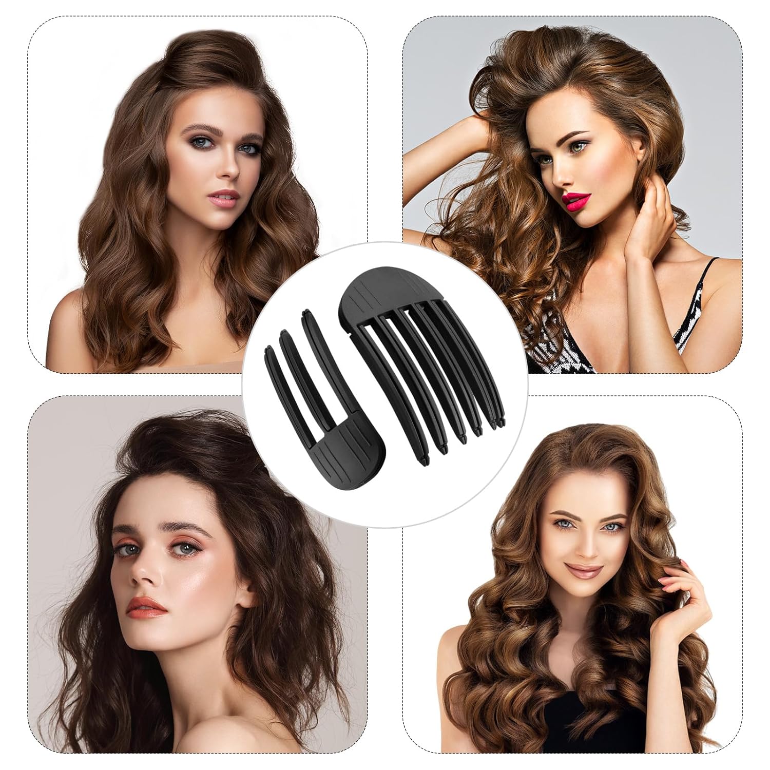4PCS Volumizing Hair Clips, Hair Volume Clip for Fluffy Bangs, Root Clips for Curly Hair Volume Easy High Crown Volumizer Tool for a Natural Puffy Lazy and Seamless Hairstyle Without Damaging Hair - Image 7