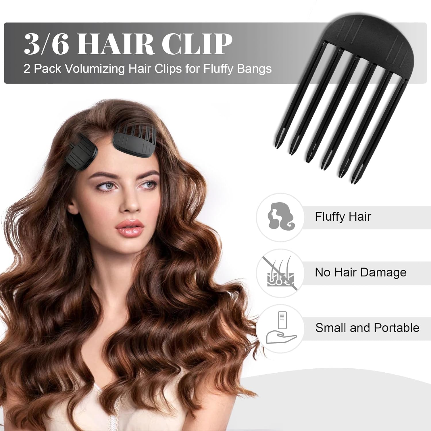 4PCS Volumizing Hair Clips, Hair Volume Clip for Fluffy Bangs, Root Clips for Curly Hair Volume Easy High Crown Volumizer Tool for a Natural Puffy Lazy and Seamless Hairstyle Without Damaging Hair - Image 4