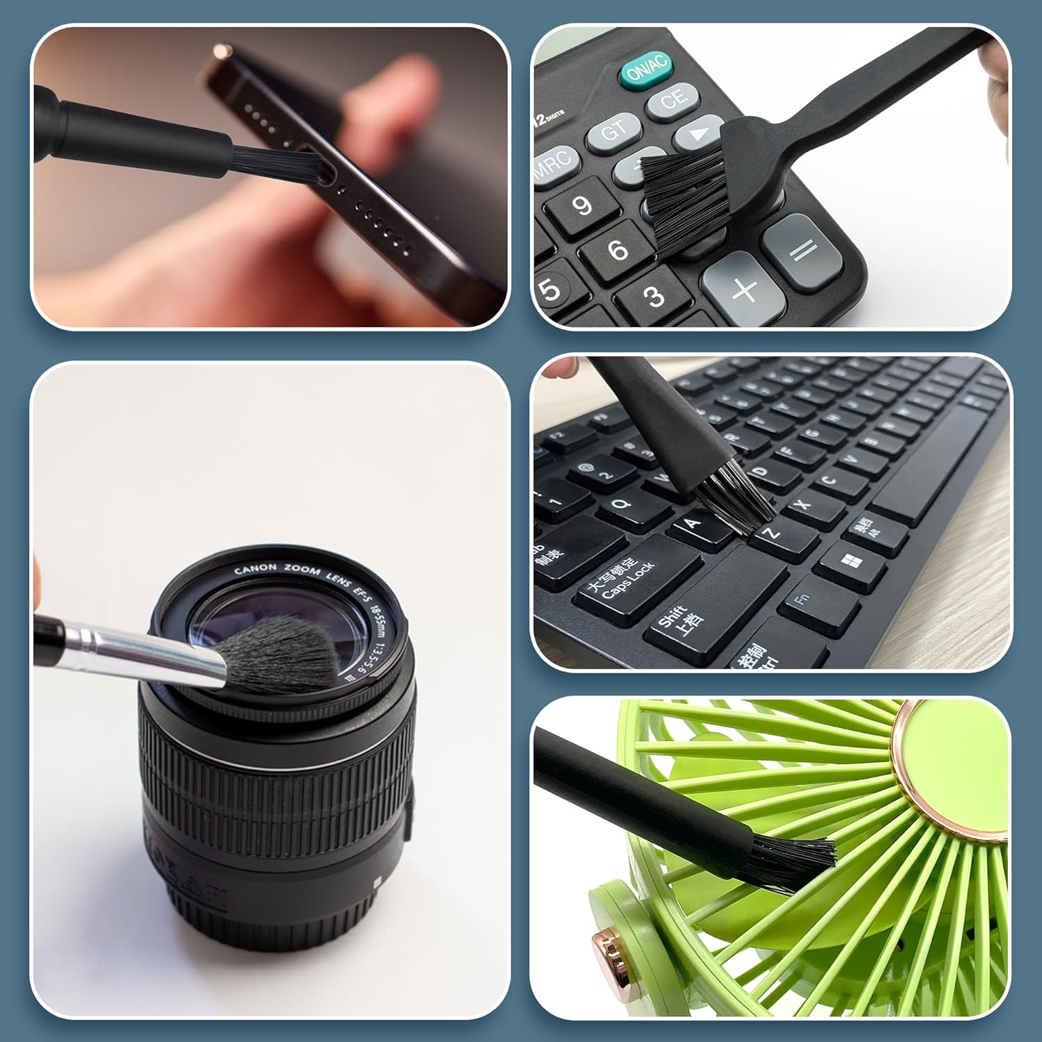 5 PCS Mini Keyboard Cleaning Brushes Kit, PP Handle Nylon Anti Static Electronic Dust Cleaning Brush for Computer Keyboard Motherboard Camera Small Space - Image 7
