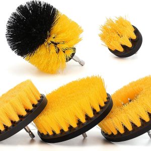 5 Pieces Drill Brush Attachments, Scrubber Brush for Drill, Power Cleaning Kit for Carpet, Car Detailing, Bathroom Surface, Upholstery, Grout, Tiles, Sinks, Shower, Boat, Corner