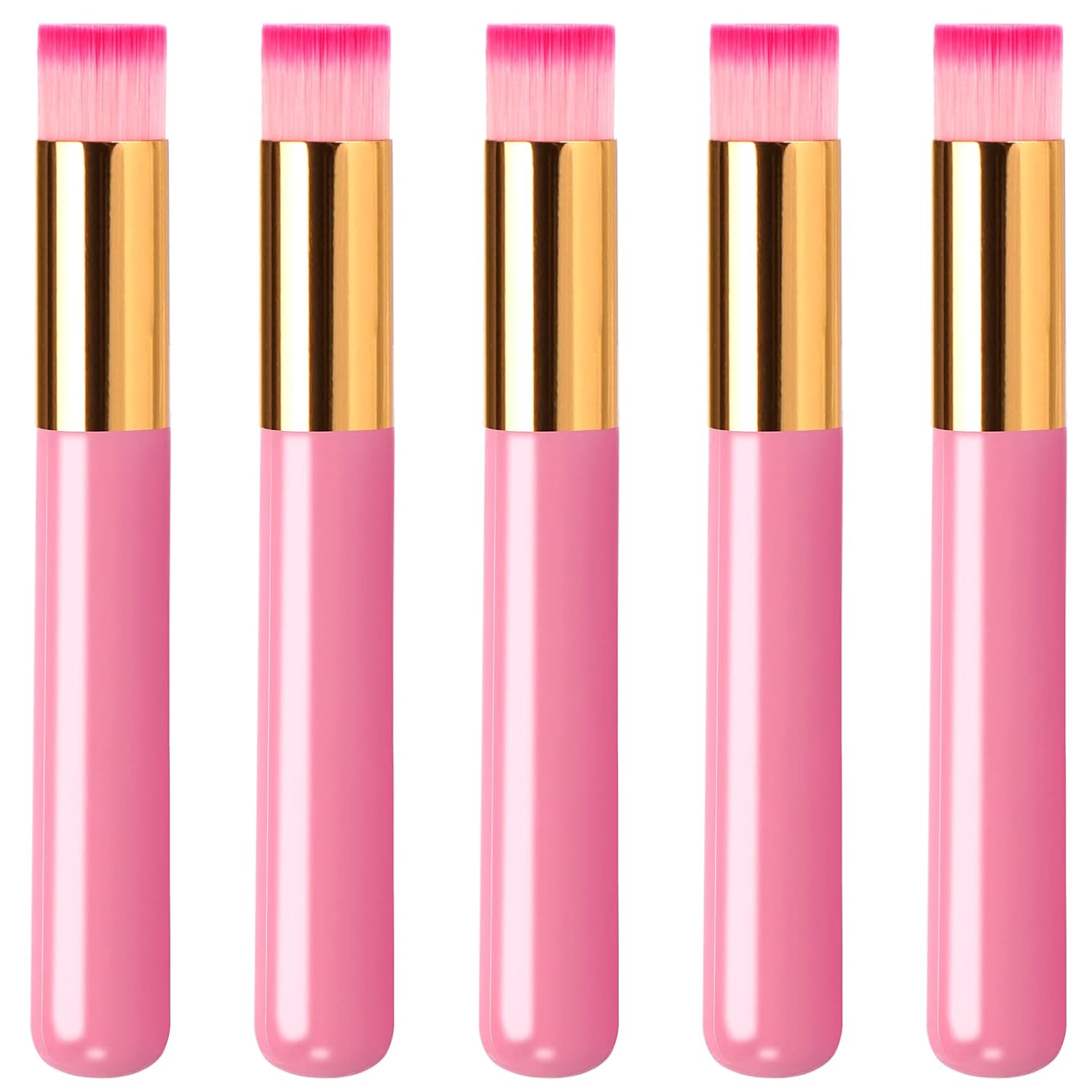 5 Pieces Lash Shampoo Brushes, Eyelash Extension Cleansing Brush Peel Off Blackhead Remover Tool Nose Pore Deep Cleaning Brush Cosmetic Lash Cleanser Brush Facial Cleansing Brushes ( Pink )
