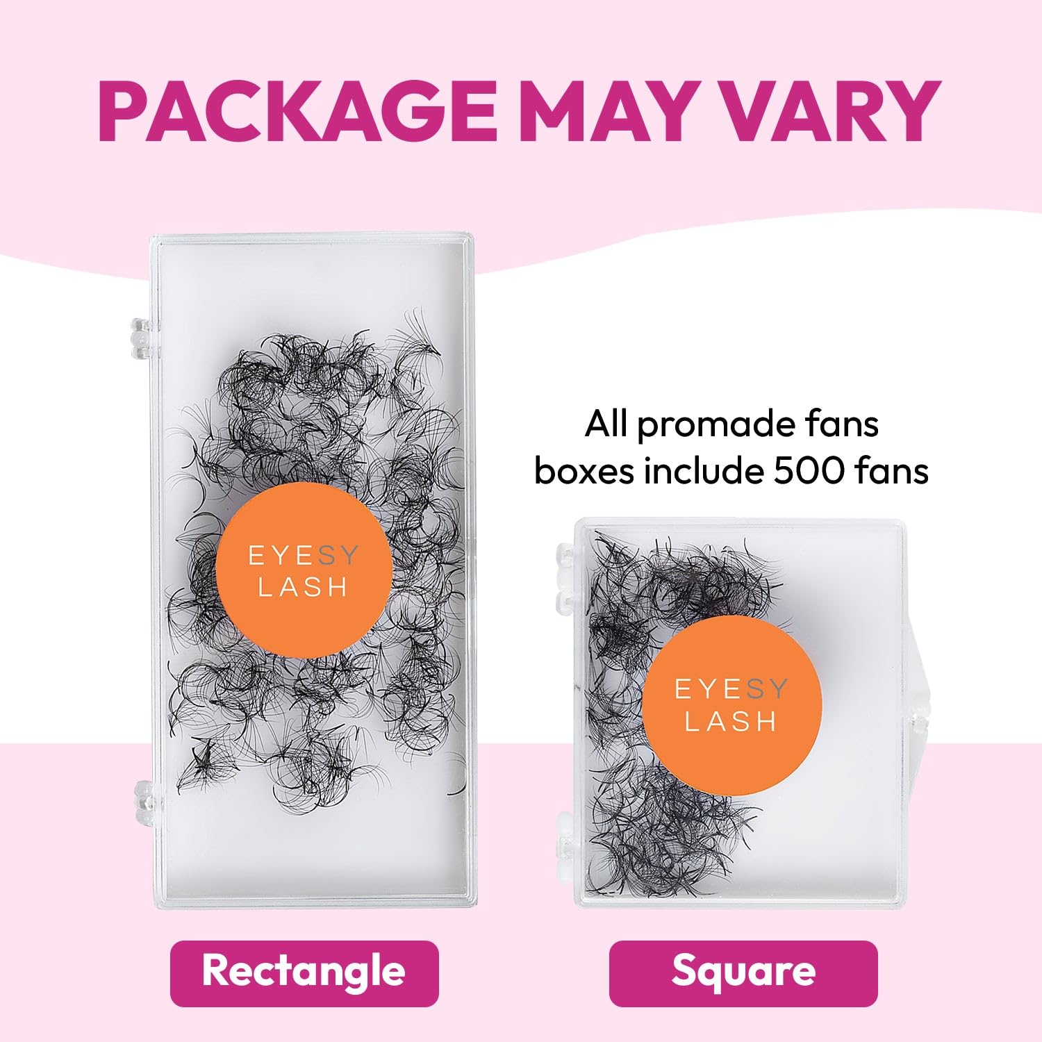 500 Promade Fans - 5D 0.07 Size 13mm Curl CC - Volume Premade Lash Fans for Eyelash Extensions Middle Stem Handmade Loose Pre Made Eyelash Fluffy Soft Pointy Base - Image 8