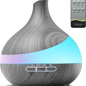 500ML Essential Oil Diffuser: Aroma Diffuser with Remote Control for Hotel Spa Yoga Room - Humidifiers for Bedroom with 14 Colors LED Night Light for Kids/Women Home Relaxation