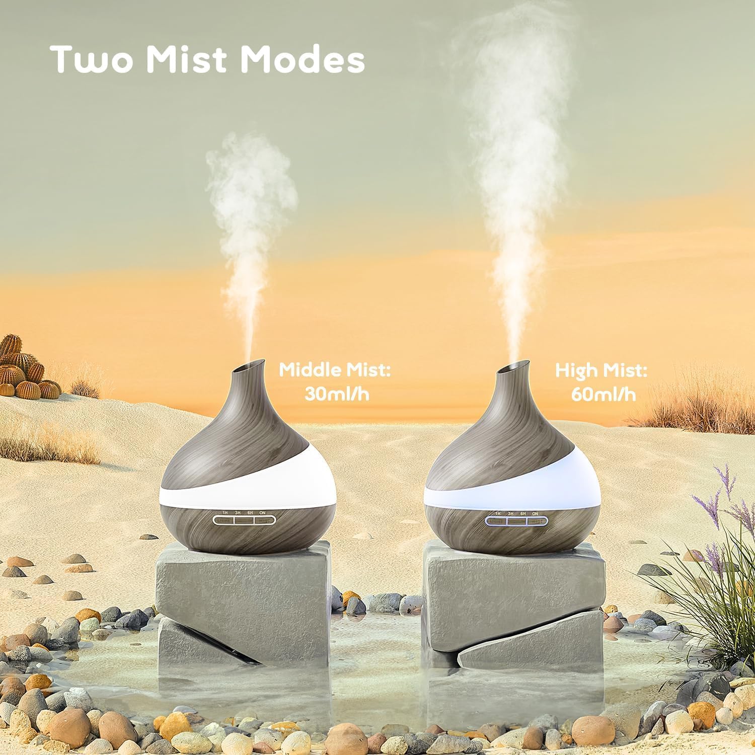 500ML Essential Oil Diffuser: Aroma Diffuser with Remote Control for Hotel Spa Yoga Room - Humidifiers for Bedroom with 14 Colors LED Night Light for Kids/Women Home Relaxation - Image 3