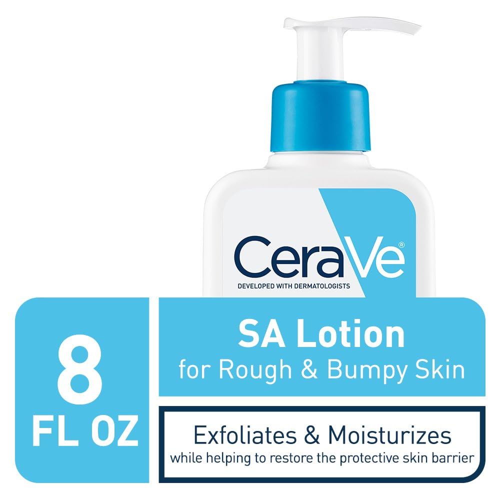 CeraVe SA Lotion for Rough & Bumpy Skin, Vitamin D, Hyaluronic Acid, Lactic Acid & Salicylic Acid Lotion, Fragrance Free & Allergy Tested, 8 Ounce - Image 3