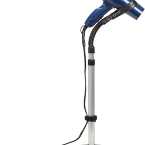Adjustable Hands-Free Hair Dryer Stand Holder 360 Degree Rotation, Compatible with Compact Styling Tools