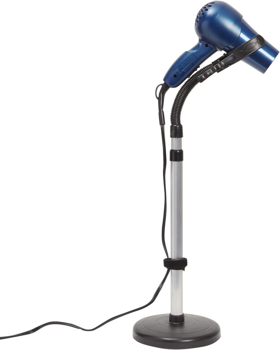 Adjustable Hands-Free Hair Dryer Stand Holder 360 Degree Rotation, Compatible with Compact Styling Tools