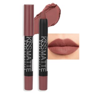 BINGBRUSH Smooth Longwear Lipstick Pack Set, Matte Color Stick Ultimate Lip Crayon for Makeup Collection - Waterproof Velvet Lipgloss Lip Stain (08#)