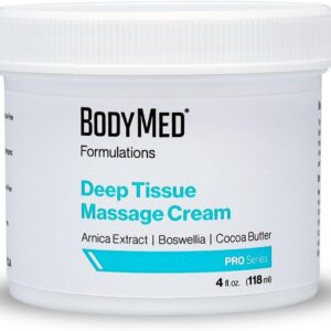 BodyMed Formulations Deep Tissue Massage Cream, 4 oz. – Fragrance-Free, All-Natural Lotion for Massage Therapy – Leaping Bunny Certified – with Arnica Extract & Jojoba – Non-Staining, & Paraben Free