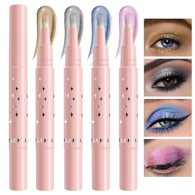 8 Colors Liquid Glitter Eyeshadow Set,Liquid Glitter Eyeshadow, Long Lasting, Quick-Drying, Gel-Based Formula, Creates High-Impact, Multi-Dimensional Eye Looks (set 1)