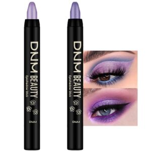 evpct 2Pcs Cream Eyeshadow Sticks Set for Eyes Light Purple & Violet Shimmer Eye Crayon Shadow Brightener Stick Pencil Pen Bulk sombras en crema para ojos 08+09