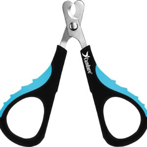 Candure Cat Nail Clipper Stainless Steel Cat Claw Trimmers for Rabbits, Guinea Pigs, Birds, Puppies, Kittens and Small Animals Pet Nail Clipper for Professional and Home Use (Blue)