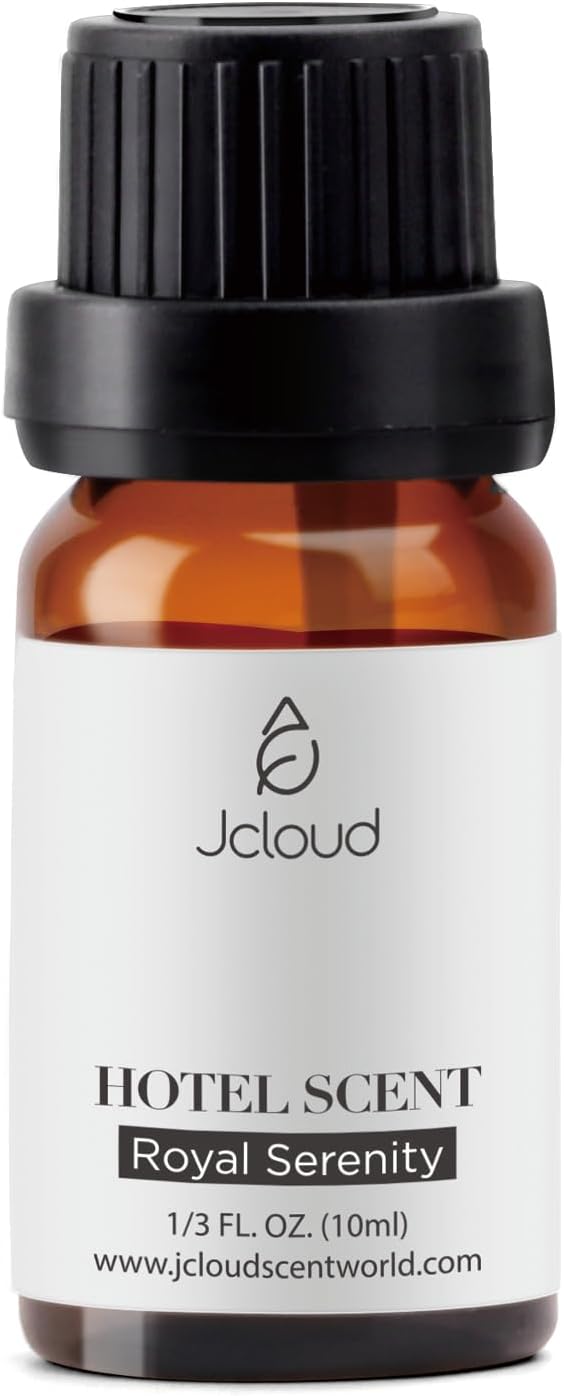 JCLOUD Royal Serenity Essential Oil - Inspired by Ritz-Carlton Hotel Scent - Pure Aromatherapy Diffuser Oil with Lemon, Jasmine and Amber, Home Luxury Scents - 10mL