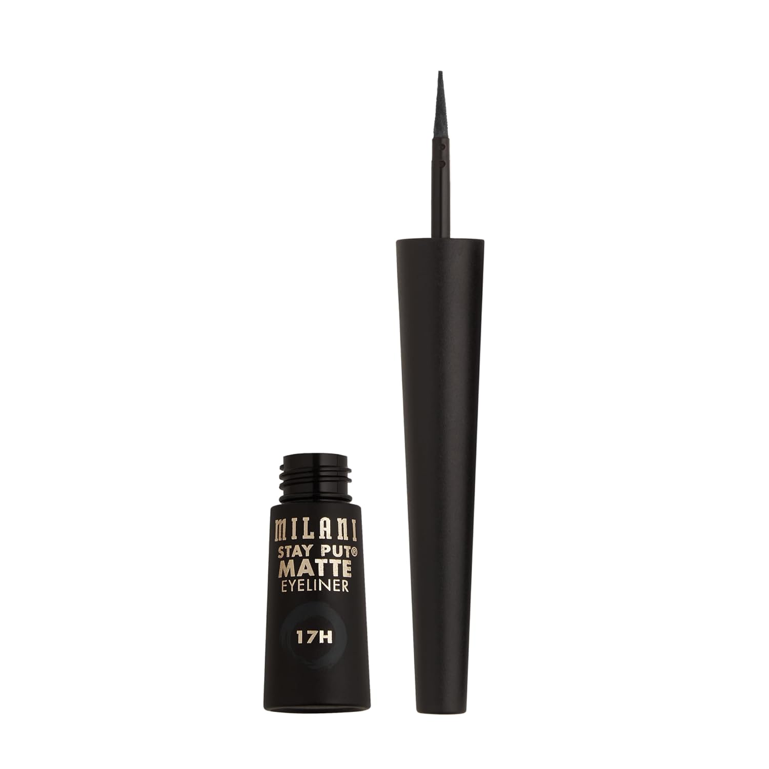 Milani Stay Put Matte 17HR Liquid Eyeliner - Black Matte (0.09 Fl. Oz.) Vegan, Cruelty-Free Liquid Eyeliner - Line & Define Eyes with High Pigment Shades for Long-Lasting Wear - Image 2