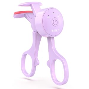 Heated Eyelash Curlers with 3 Heating Modes, C-Shaped Natural Curling, 24 Hours Long Lasting, Rechargeable Electric Eyelash Curler with Type-C, Anti-Burn Mini Lash Curler, Gift for Women Girls, Purple