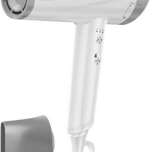 High Speed Ionic Hair Dryer, Professional Blow Dryer 110,000 RPM Fast Drying, 1875W Hairdryer with Concentrator Nozzle, 2 Temps & 3 Speeds, for Home Salon Travel