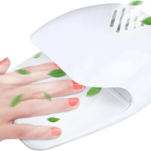 Nail Fan Dryer for Regular Nail Polish, Portable Nail Dryer Nail Art Polish Machine Quick Dry Nail Polish Gel Nail Dryer Blower for Fingernail Toenail, Portable Fans Battery Operated