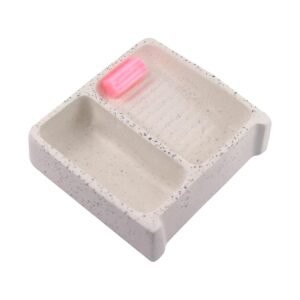 Mini Mexican Washboard for Makeup Brush Cleaner Handmade, Brush Cleaning, Washing Tool Cosmetic Brush Clanear, Mexican Lavaderito, Lavadero Miniatura Artesanal, Brush Washer (White)