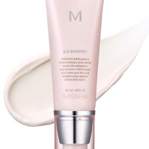 MISSHA M BB Boomer Primer for Face I Creamy-Soft, Illuminating Makeup Primer for Dewy Finish, Hydrating Radiant Cream, Moisturizing Makeup Base, Glass Skin, 1.35 Fl oz/40ml