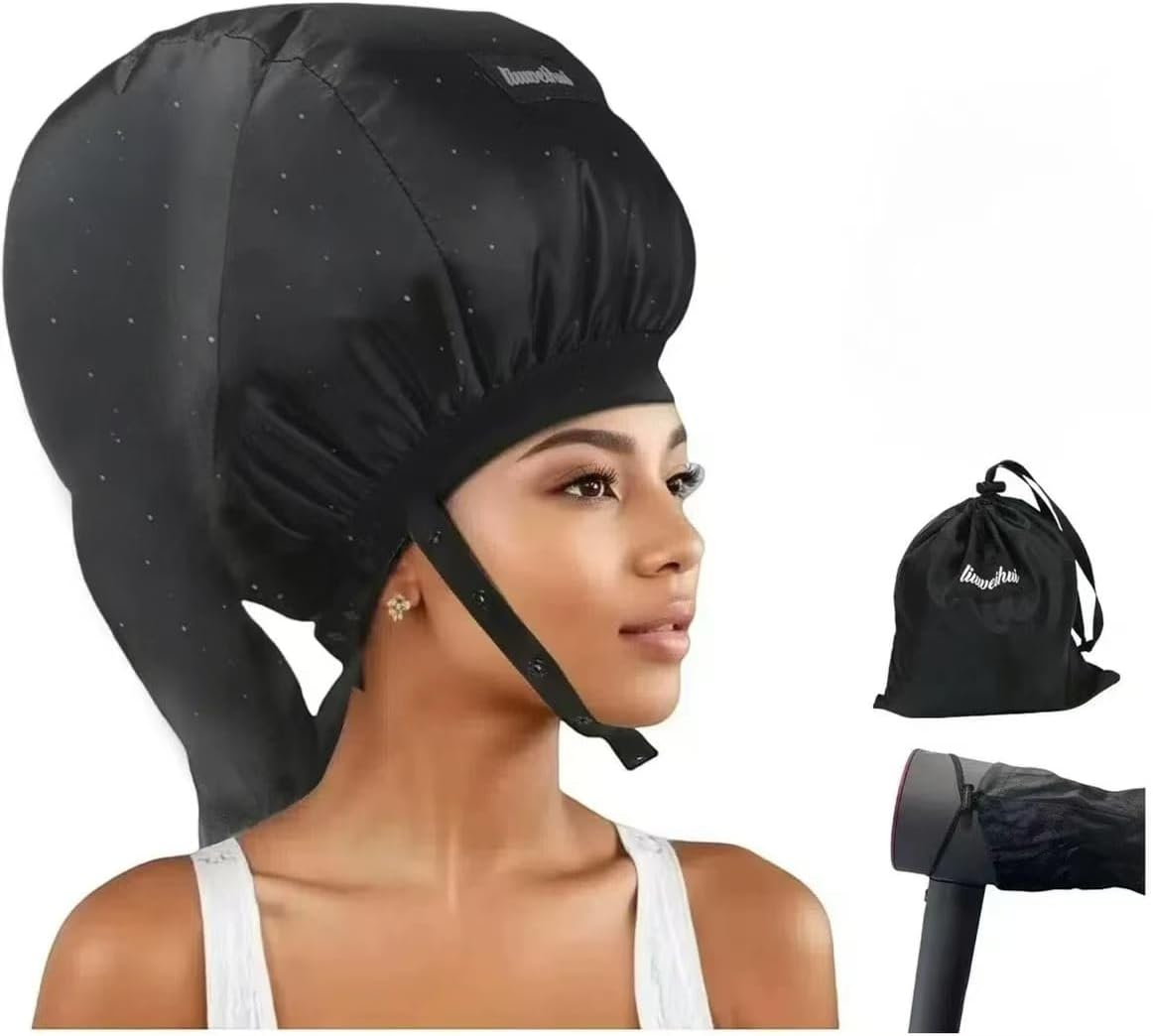 Adjustable Hair Drying Hoods, Diffuser Cap for Curly Hair, Drawstring Hair Dryer Bonnet, Double Tube Hair Dryer Cap, Attachment for Curly Hair, Bonnet Hair Dryers for Women