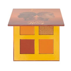 Juvia's Place Rebel Quad Honey Eyeshadow Palette - Shades of 4, Professional Eye Makeup, Pigmented Makeup Palette for Eye Color & Shine, Pressed Eyeshadow Cosmetics
