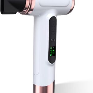 Cordless Hair Dryer,15000mAh Rechargeable Hair Dryer,3 Adjustable Cold Hot Wind,200W Battery Operated Hair Dryer for Travel Camping