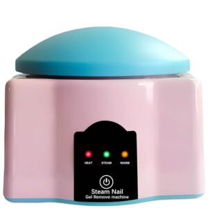Upgraded Electric Steam Nail Polish Remover, Gel Nail Polish Steam Remover with Colourful Cuticle Pusher Spoon