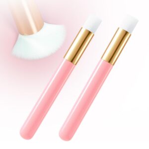 Buqikma 2-Piece Lash Brush Cleaning Tool - Lash Shampoo, Fan Brush, Peel Off Blackhead Remover, Nose Cleaning Tool (Pink)