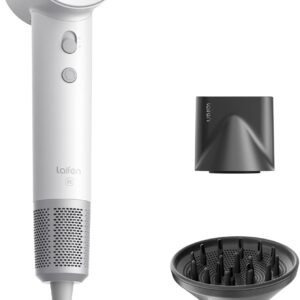 Laifen Hair Dryer SE, 200 Million Negative Ionic Blow Dryer with 105,000 RPM Brushless Motor 1400W Powerful Fast Drying High-Speed Low Noise Hairdryer with Magnetic Attachments