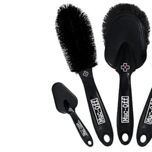 Muc-Off Nano Tech Bike Cleaner 206 5 Piece Premium Brush Kit - Includes 5 Bike Cleaning Brushes With Durable Nylon Bristles And Ergonomic Rubberised Handles To Minimise Impact