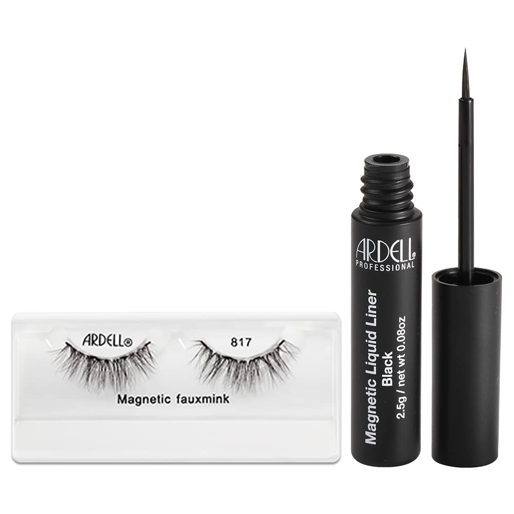 Ardell 817 Magnetic Faux Mink Eyelash Set with Easy Application Liquid Liner - Image 7