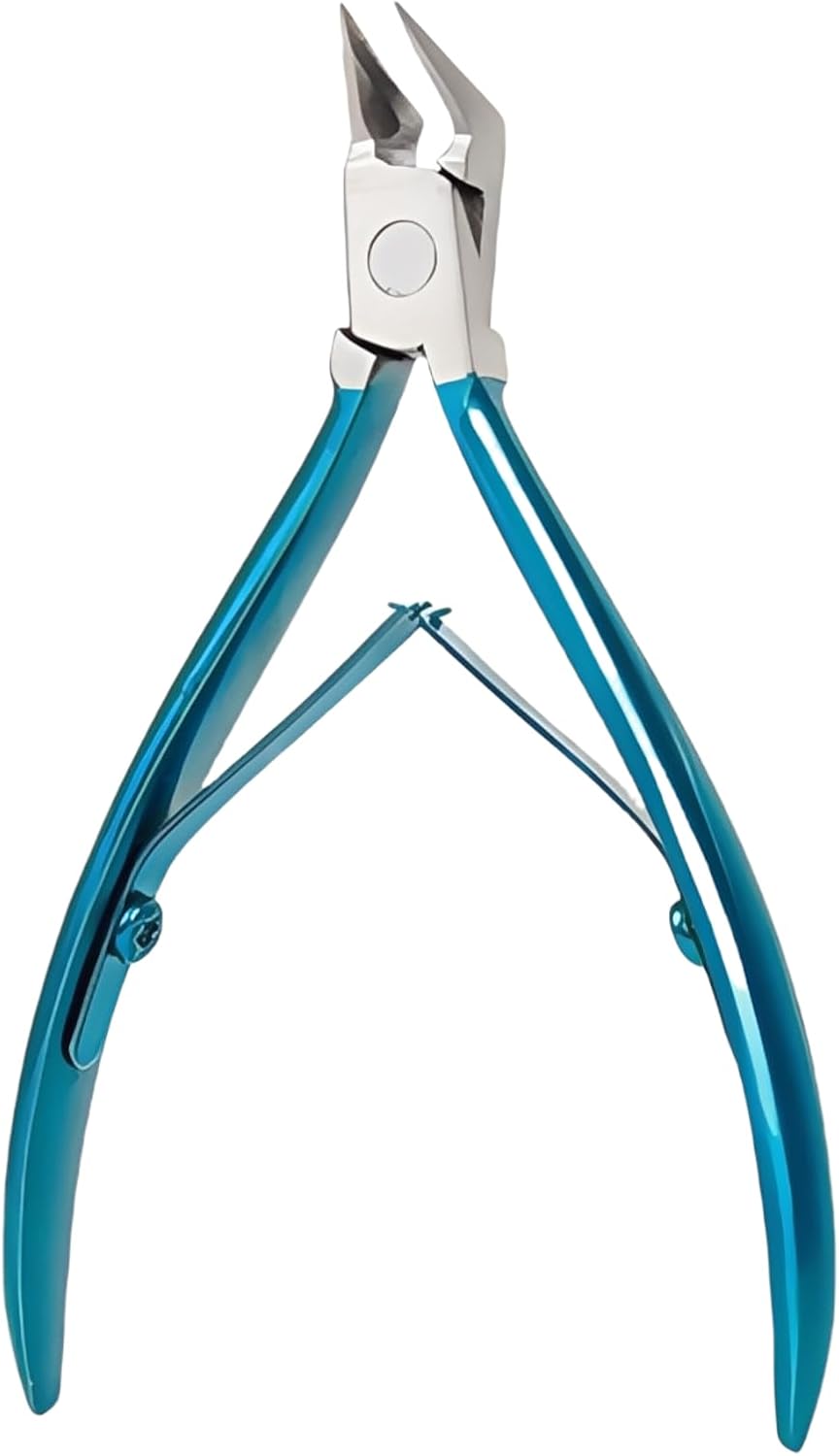 Professional Ingrown Toenail Clippers - 120° Angled Stainless Steel Nail Clippers for Thick/Hard Nails, Double Spring Design, Precise Groove Trimming Tool for Diabetics & Home Pedicure