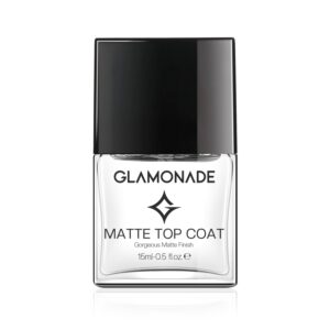 Matte Top Coat Nail Polish: Clear Quick Dry Nail Polish Fast Air Drying Long Lasting Clear Coat Matt Effect for Manicure Salon Quality 0.34 FL Oz
