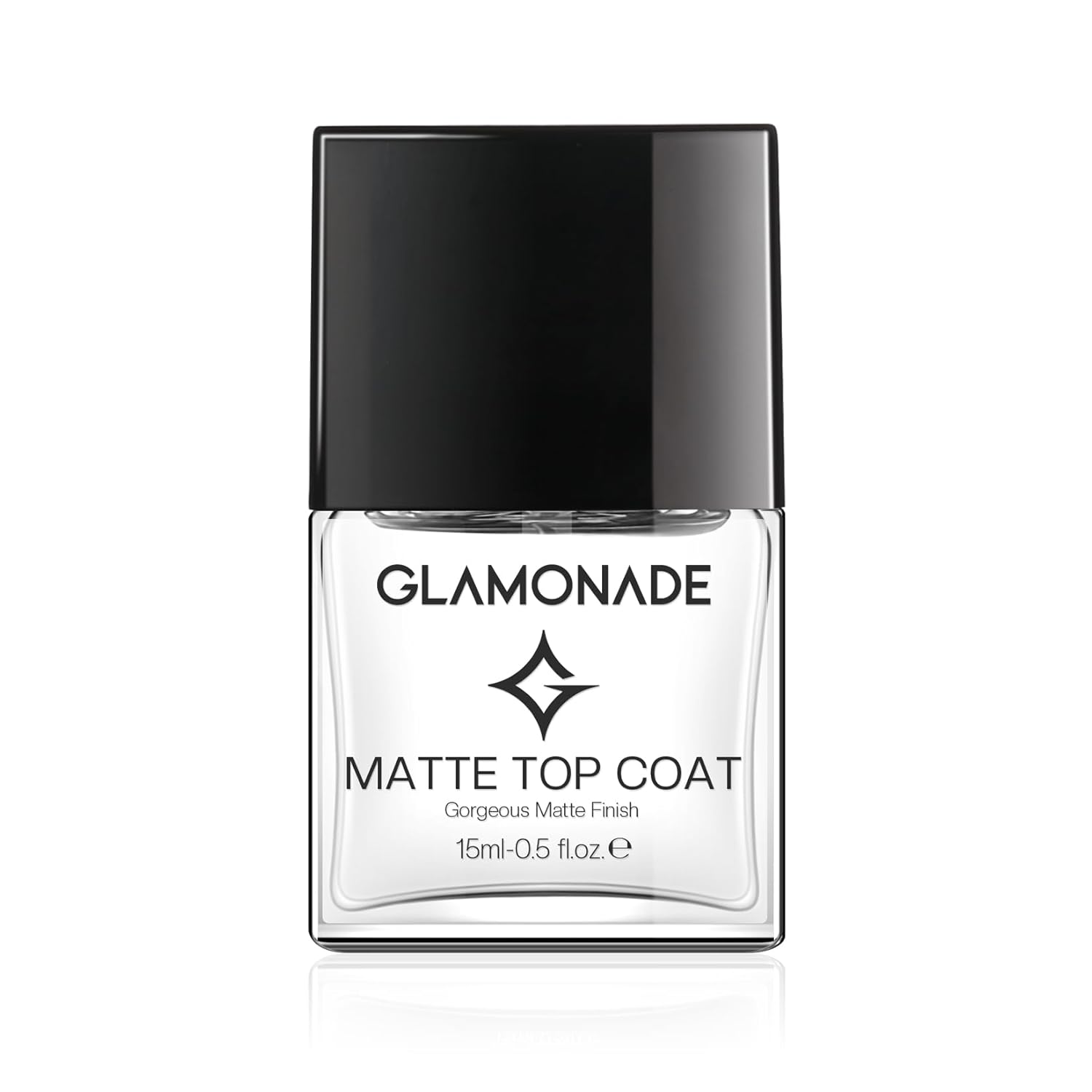Matte Top Coat Nail Polish: Clear Quick Dry Nail Polish Fast Air Drying Long Lasting Clear Coat Matt Effect for Manicure Salon Quality 0.34 FL Oz
