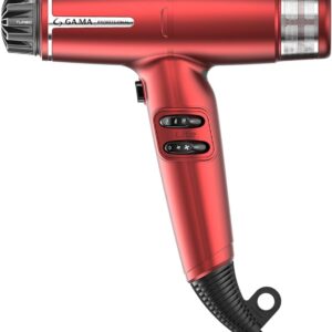 IQ LITE | IQ Perfetto | Hair Dryer by GaMa Italy |110,000 RPM Brushless Motor | Turbo Venturi Technology | Oxy-Active Technology (Red)