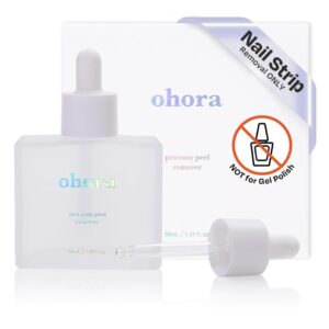 ohora Care Easy Peel Remover - Semi-Cured Gel Nail Strip Remover with Hygienic Dropper | Non-Drying, Nourishing Formula | Vegan, Cruelty-Free, and Hypoallergenic | Swiftly Removes Gel Strips