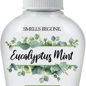 SMELLS BEGONE 4 oz Essential Oil Air Freshener Bathroom Spray - Eliminates Bathroom & Toilet Odors - Made with Essential Oils - Eucalyptus Mint Scent